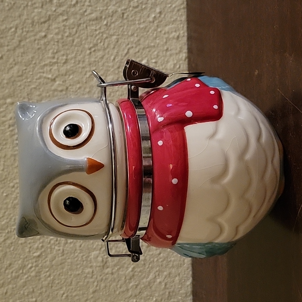 Christmas Owl Canister.